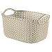 Produktbild Curver 03703-X64-00 Strickoptik "XS" 3 L Aufbewahrungskorb, Plastik, oasis weiß, 24,8 x 17,5 x 13,8 cm