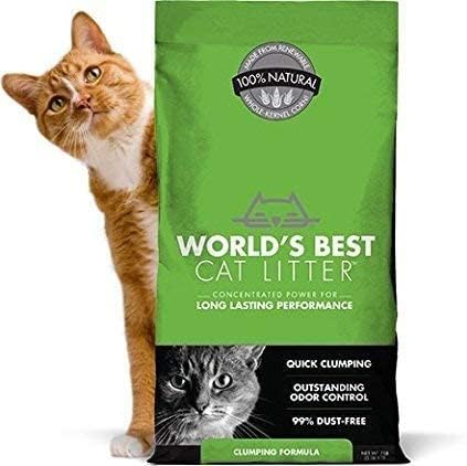 World's Best Cat Litter Original Series 14 Pound Bag ,Outstanding Odor Control, Quick CLUMPING & Easy SCOOPING, PET, People & Planet…