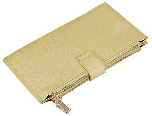 Travelambo Womens Wallet RFID Blocking Bifold Multi Card Case Wallet with Zipper Pocket, Blue Deep, one size, Minimalist