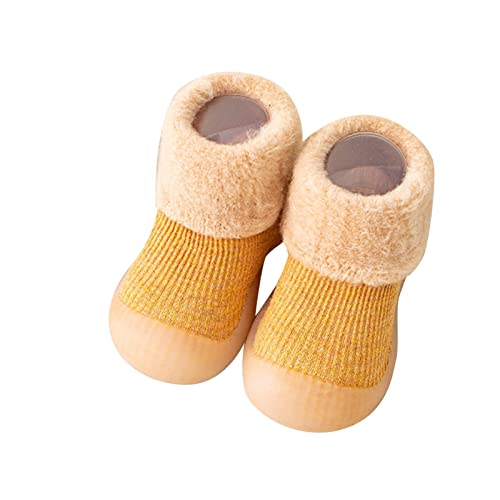 Toddler Shoes Infant Boys Girls Socks Shoes Toddler Fleece WarmThe Floor Non Slip Prewalker Baby Girl Socks Shoes