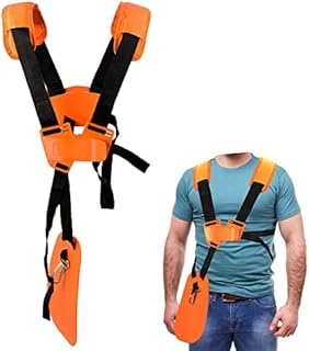 YOUSHARES Strimmer Harness Padded - Petrol Strimmer Strap with Double Shoulder Nylon Belt Adjustable for Brush Cutter or Gardenning Stihl Strimmer Harness Straps Heavy Duty