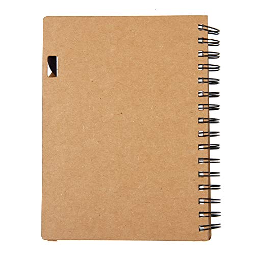 Image of Cubic ECO A5 5-Subject Spiral Notebook - 300 Ruled Pages | Eco-Friendly Kraft Cover | Sturdy Wiro Binding | Ideal for School, Office & Personal Notes (Blue)