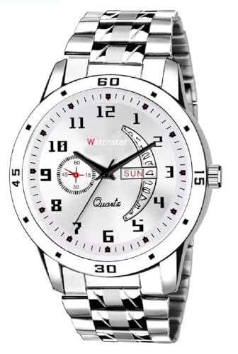 Image of Analog Day Date Functioning Stainless Steel Chain Watch for Men