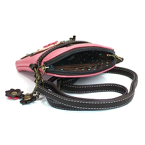 Image of CHALA Garden Animal Collection Cell Phone Crossbody Purse-Women PU Leather /Canvas Multicolor Handbag with Adjustable Strap