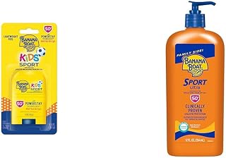Kids Sport Sunscreen Stick SPF 50 Travel Size 0.5oz & Sport Ultra Sunscreen Lotion SPF 50 Family Size 12oz