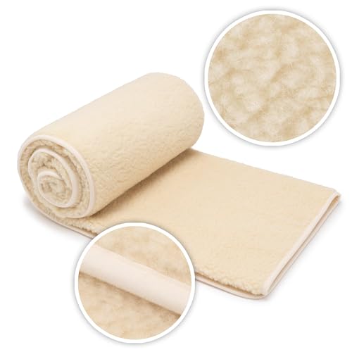 Generic Merino Schurwolldecke 140x200 cm 500g/m2 Atmungsaktiv – Bild 3