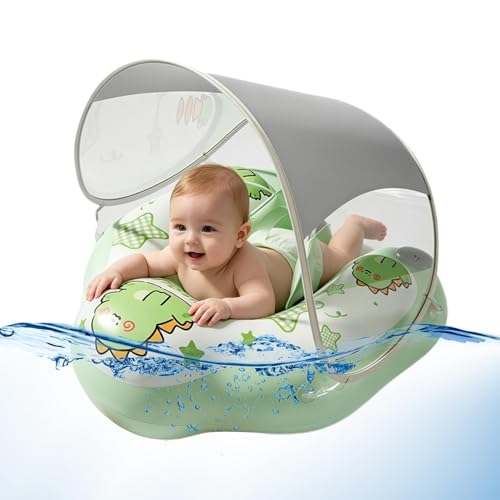 Flotador Bebe -Anillos De Natación Inflable para Bebé con Toldo Desmontable