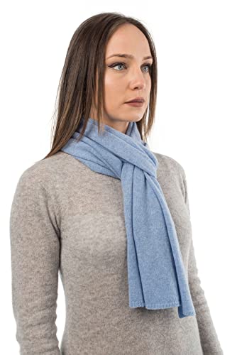 Dalle Piane Cashmere Womens 100% Cashmere Scarf, Sky