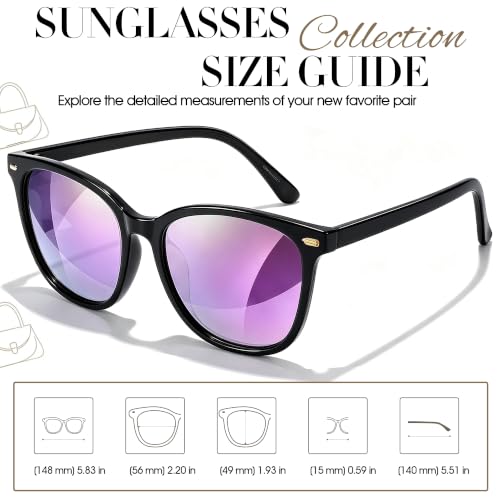 Image of Myiaur Polarized Sunglasses for Women with UV400 Protection Mirrored Lens