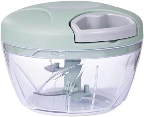 Zdaqian みじん切り器 フードプロセッサー フードチョッパー 肉挽き器 チョッパー 手動 大容量 時短調理 野菜カッター 滑り止め 独自のダブルツイストブレード みじん切りカッター ふたも洗える 家庭用 キッチン用品 玉ねぎ用 ニンニク用 (A2 5