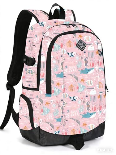 Image of rickyh style School Backpack Travel Bag for Men & Women Lightweight College Back Pack with Laptop Compartmen
