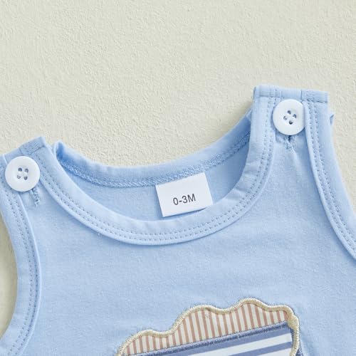 Baby Boy Crawfish Fishing Outfit Sleeveless Bubble Romper Fish/Lobster Overalls Bodysuit Beach Summer Clothes4