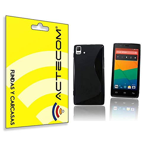 cogac Funda Flexi Gel para BQ AQUARIS E4.5 S-Line Carcasa Negra Protectora Case
