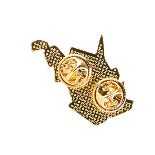 Image of State Shaped Map Lapel Metal Pin Enamel Brooch Keepsake Beautifully Designed for Backpack Hat