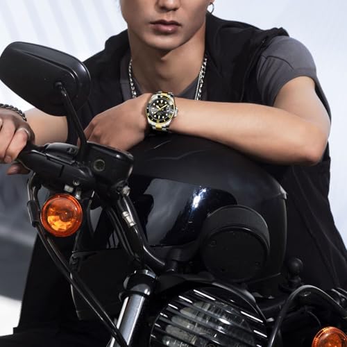 Image of LIGE Fashion Watches for Men Stainless Steel Business Dress Watch Waterproof Analog Quartz Watch with Luminous Date Display Manl Wrist Watch