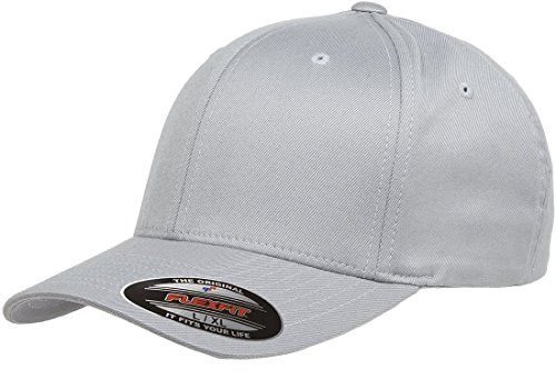 Flexfit Men's Athletic Baseball Fitted Cap Capuchon, Argenté X-Large Homme