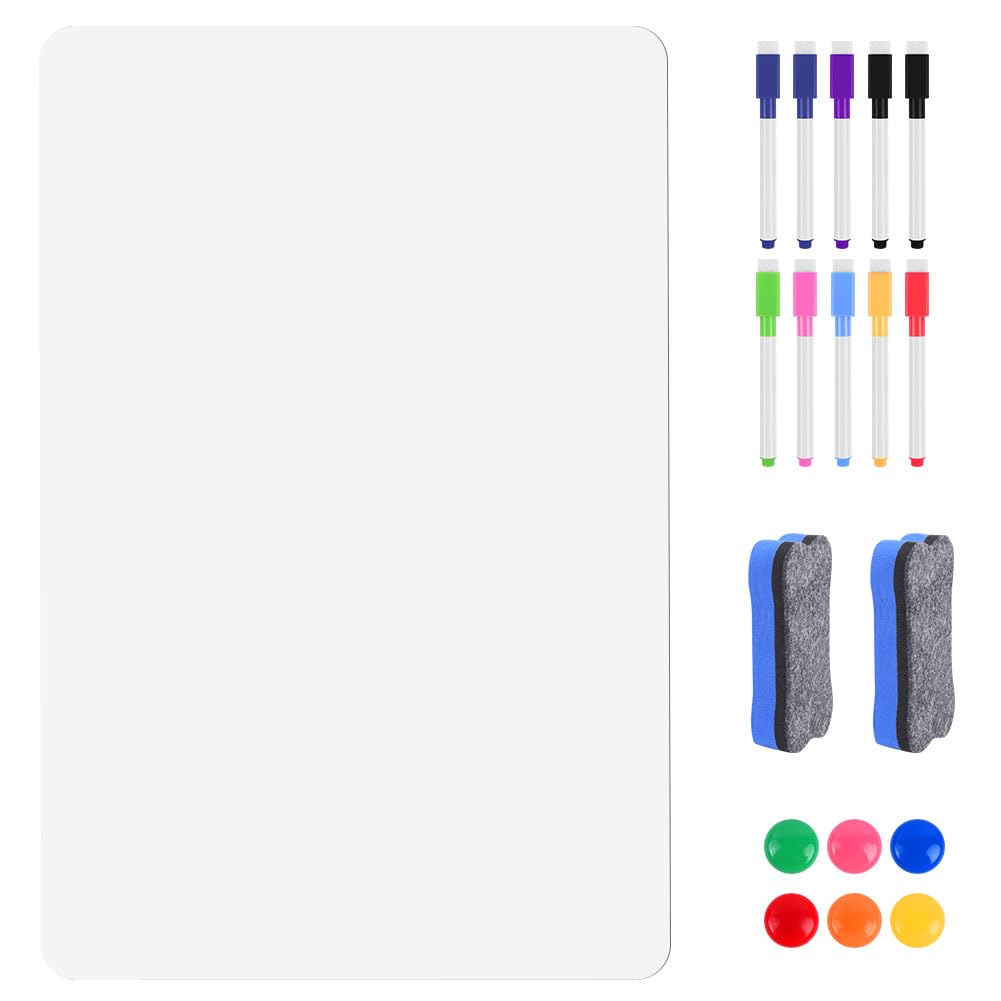 Alaoo 19pcs Refrigerator Magnetic Whiteboard Set in Home Kitchen Office