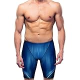 Altatac Men’s & Boys’ Eco-Friendly Compression Swim Jammers – Chlorine-Resistant, Non-Chemical Fabric, Anti-Chafing Seams, Waterproof Carry Case Included, Medium