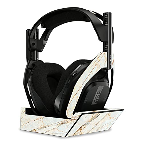 Image of MightySkins Glossy Glitter Skin Compatible with Astro A50 Wireless Headphones + Base Station (Gen 4) - Antique Marble | Protective, Durable High-Gloss Glitter Finish | Easy to Apply | Made in The USA