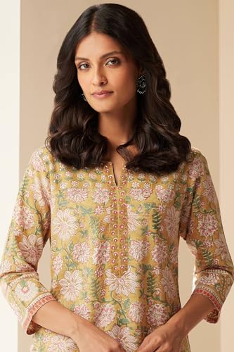 Kurta Set Ethnicity For The Modern Woman Redefine Your Style With Our Printed Sets, Blending Tradition And Contemporary Fashion Yellow