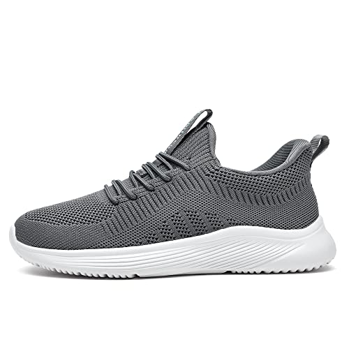 Lamincoa Womens Walking Shoes Thickening Slip On Lightweight Comfort Casual Memory Foam Tennis Sneakers for Gym Running Work Grey US 9.53