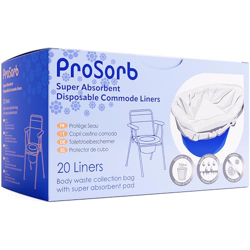 Prosorb Super Absorbent Disposable Commode / Bed Pan Liners Pack of 20