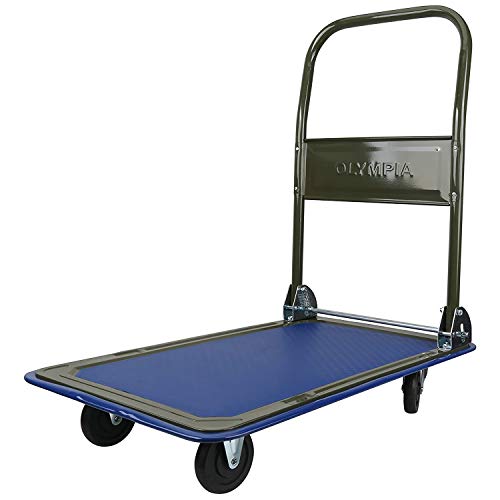 300 LB Foldable Push Cart Dolly with 360° Swivel Wheels