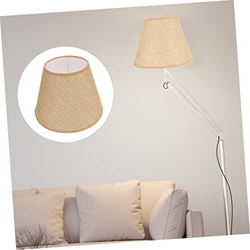 Ushobe Woven Lampshade Woven Lamp Shade Black Table Decor Japandi Decor Bell Lamp Shade Rattan Chandelier Floor Light Cover Lamp Desktop Light Cover Table Lamp Cover Lamp Shade Cover Clip #TOP3