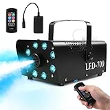 ♥️【Ampliamente Utilizado】La máquina de humo tiene 8 cuentas de lámpara LED RGB, que se acompañan de luces de colores al rociar humo, lo cual es muy adecuado para crear atmósferas, como fiestas, escenarios, bodas, conciertos en vivo, espectáculos de DJ, reuniones familiares , Navidad, Halloween, etc.