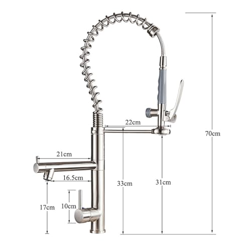 Mitigeur eau chaude et froide avec ressort pour un nettoyage facile