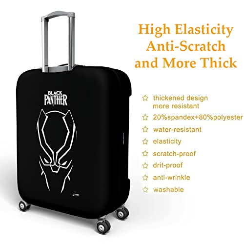Heart-Home-Marvel-Black-Panther-Luggage-Cover-Polyester-Travel-Suitcase-Cover-Washable-Stretchable-Suitcase-Protector-18-22-Inch-Small-Black