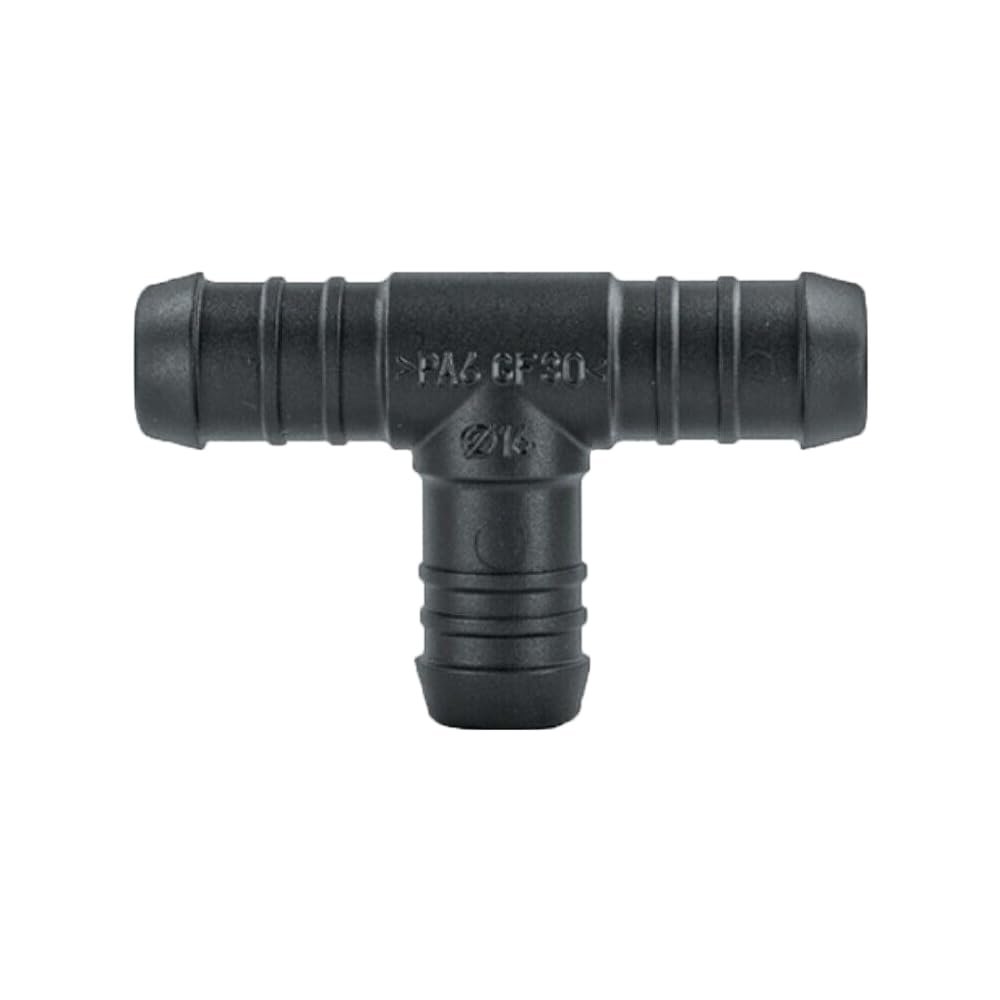 KafTon Tee Connector Plastic Black Hose Pipe Tee Connector Joiner For Garden Water Drip Irrigation (16mm, 50)