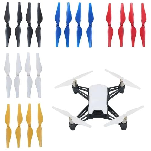 Hélices de drone Tello légères avec système de fixation rapide rouge - 6