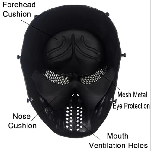 Masque airsoft tête de mort idéal pour vos jeux de survie CS - 6