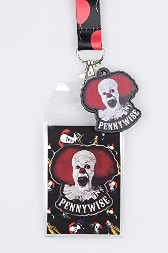 It The Movie Pennywise Id Lanyard Badge Holder With And 2" Rubber Charm Pendant #TOP1