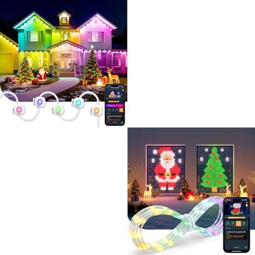 Linkind Christmas Holiday Lights,Smart AI RGBTW Christmas Lights,Daily Holiday Xmas Decorations