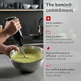bamix M350 MAXX Blender ręczny z uchwytem, 2 szklanki, 4 narzędzia, procesor, szpatułka, szczotka do czyszczenia, 300 W, wyprodukowano w Szwajcarii, czarny i chromowany
