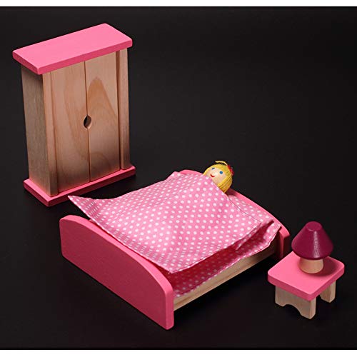 Minipuppen Häuser Großes hölzernes Puppenhaus mit Möbeln 3D-Puzzle-Hausmodell für Kinder Für Jugendliche und Erwachsene… – Bild 6