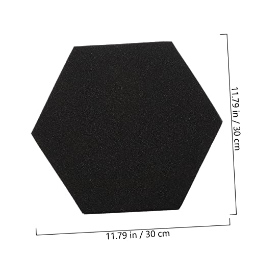 Panel acústico hexagonal 3 piezas para estudio en casa Negro miniatura 2
