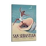 YQXTRB Vintage-Poster, San Sebastián, dekoratives 