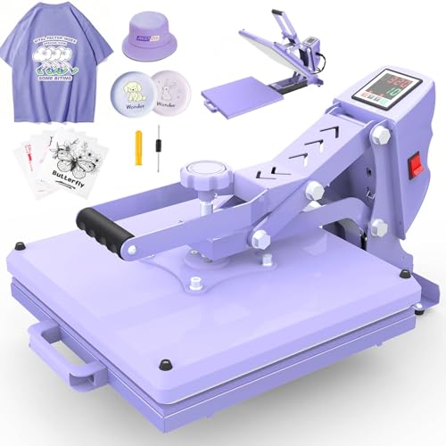 AKEYDIY15X15 Heat Press Machine Slide Out Clamshell for T-Shirts,...