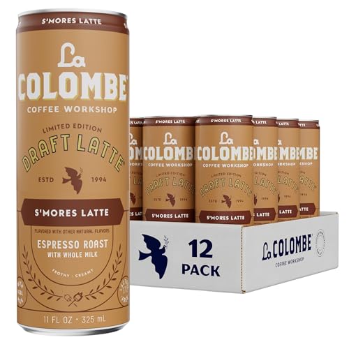 La Colombe Coffee, S'mores Latte, Cold Brew Draft Latte, 11 fl oz Cans (Pack of 12)