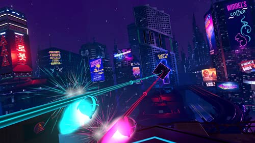 Synth Riders PS4 videojuego musical de ritmo y baile retro cyberpunk 2