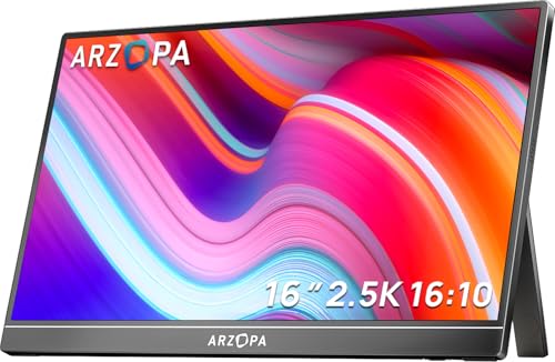 ARZOPA Moniteur Portable 2,5K 16 Pouces 2560 x 1600 HDR