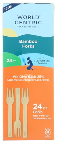 World Centric Bamboo Forks 24 CT