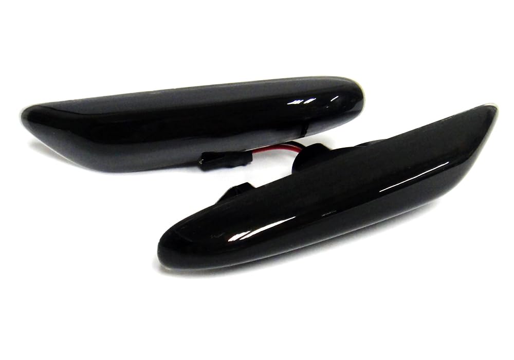 2 x czarne dymione soczewki kierunkowskazy bursztynowe LED marker wzmacniacz światła do serii 1 3 5 E81 E82 E87 E46 E90 E92 E60 E61 E83 X3