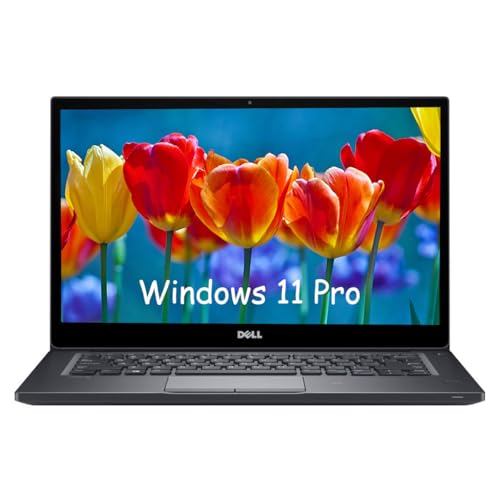 Dell Latitude 7480 Ordinateur Portable Professionnel, 14" HD (1366x768), Intel Core i5-6200U, 8Go de RAM, SSD 256Go, Clavier QWERTY américain, HDMI, Webcam, Windows 11 Pro (reconditionné)