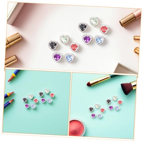 Adornos de corazón de gemas de imitación de vidrio para ropa de fiesta y manualidades 4
