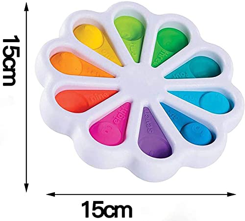 Fidget Simples Dimple Toy Alívio Do Estresse Mão Fidget Brin (Branco)