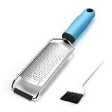 Upgraded Zester Grater with Handle, Fine Rasp for Kitchen Handheld, Hand Grating Tool for Cheese, Le